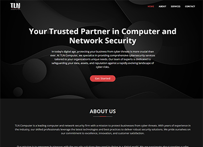 TLN Computer - Sleek website design for IT solutions and hardware services